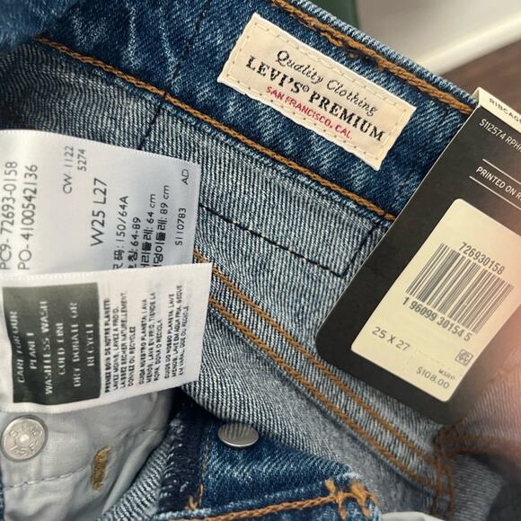 Levi’s premium Ribcage straight ankle jeans NWT 25 - Picture 9 of 13